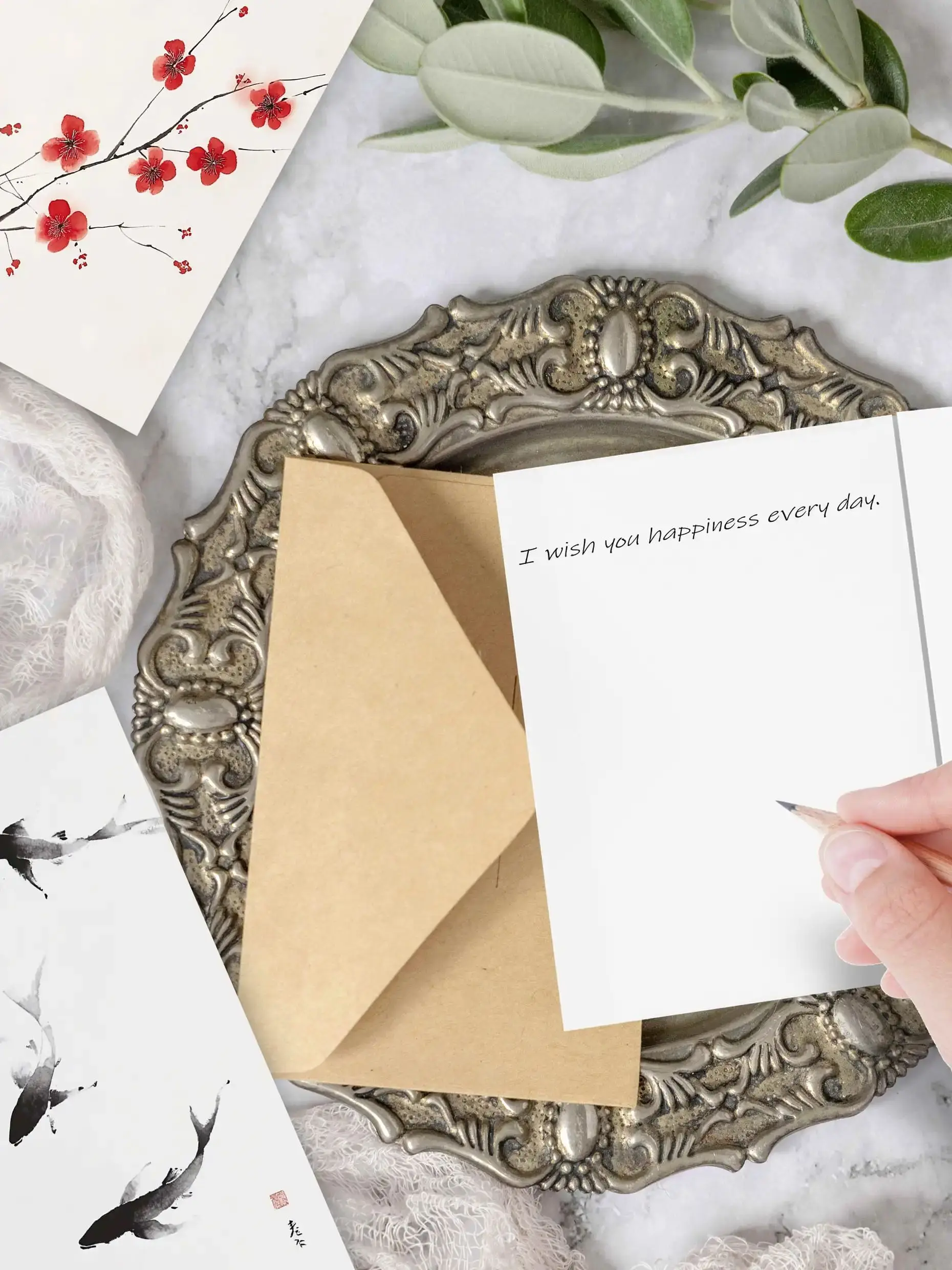 24 Stück, einfaches Tinten-Grußkarten-Set mit Umschlägen für jedermann, DIY-Grußkarten, Einladungskarten, multifunktionaler Spaßbegrüßung – Detail 6