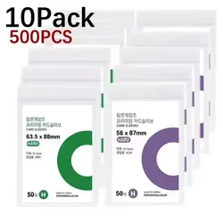Korean Clear Kpop Photo Card Sleeve - Anti - Scratch Transparent Protector (500Pcs - Mixed)