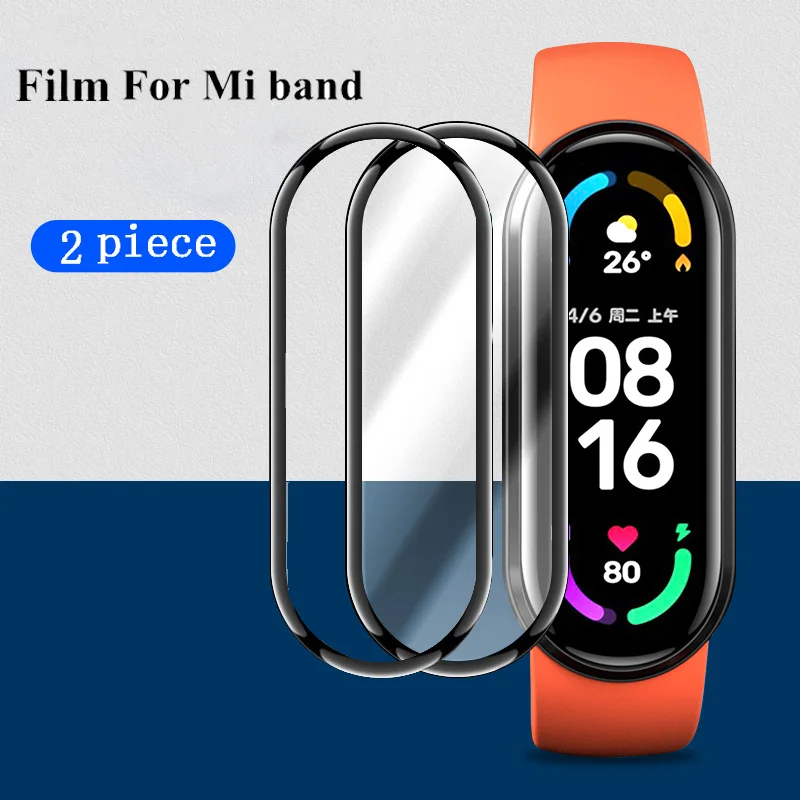 

Защитная пленка для Xiaomi Band 8, мягкое закаленное стекло с нанопокрытием, аксессуары для смарт-часов Mi band 7 6 5 4 3