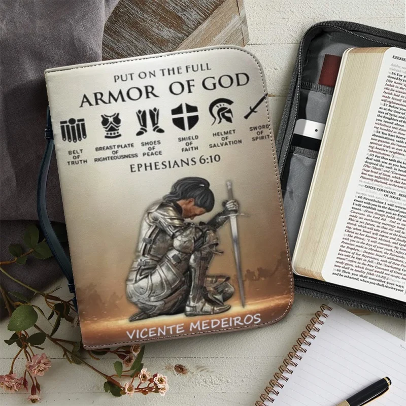 Yikeluo New Fashion Design Bible Cover Case Women Bible Storage Bags Practical Bible Carrying Case Christianity Prayer Gift