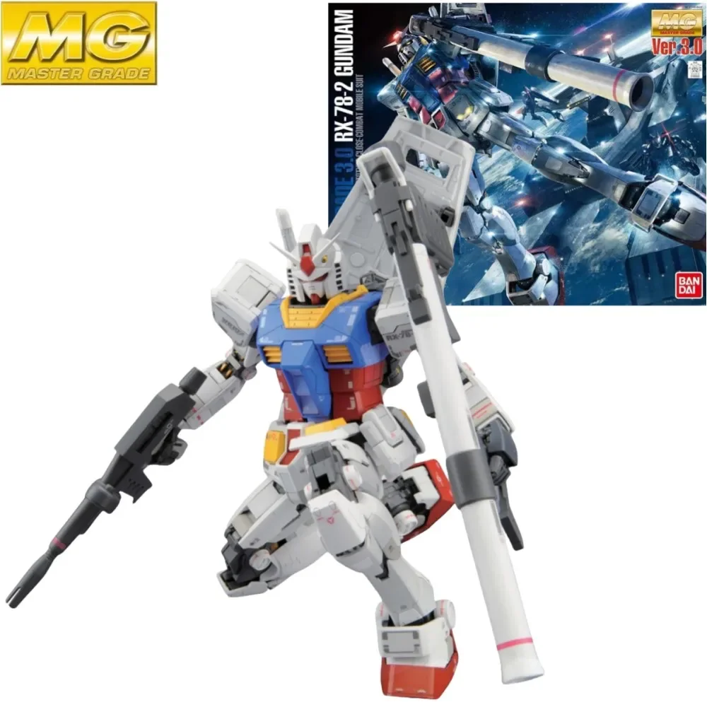 

Bandai RX-78-2 GUNDAM MG 1/100 Anime Counterattack To The Model Image Game Action Figures Assembly Pvc Kit Toy for Birthday Gift