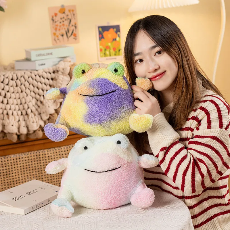 New Colorful Round Fat Frog Plush Toy Funny Cute Stuffed Animals Ugly Frogs  Kawaii Soft Kids Toys for Girls BoysGifts Room Decor - AliExpress