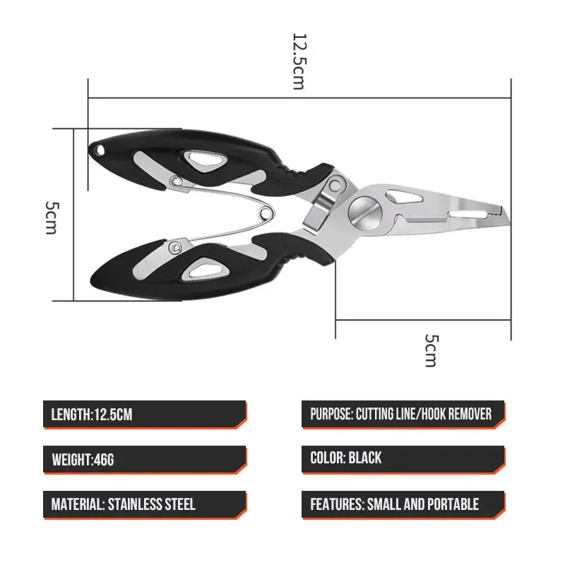 Fishing Tools Multifunction Plier Scissor Braid Line Lure Cutter Hook Remover Fishing Tackle Tool Cutting Fish Use Tongs Fish Scissors