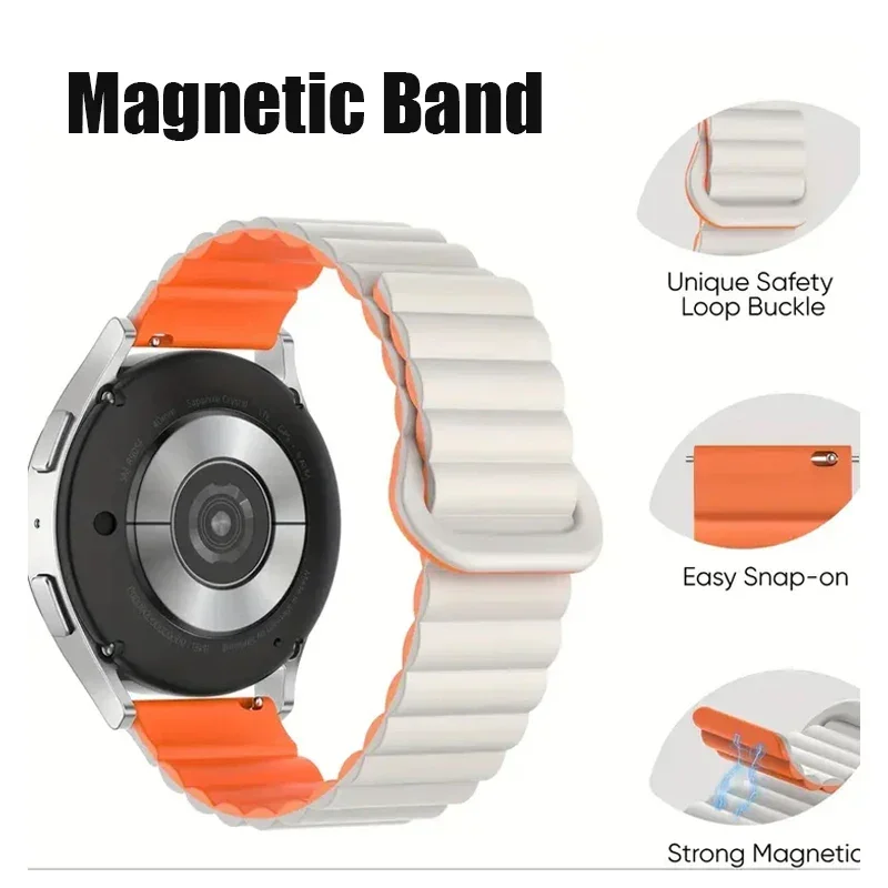 Magnetic Loop Band for Smartwatches - Adjustable 18mm, 20mm, 22mm Bracelet Strap