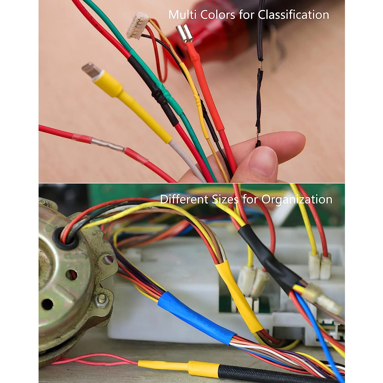 127-800pcs Heat Shrink Tube Thermoresistant Heat-shrinkable Sheath Tubing Wrapping Kit Electrical Wire Cable Insulation Sleeving