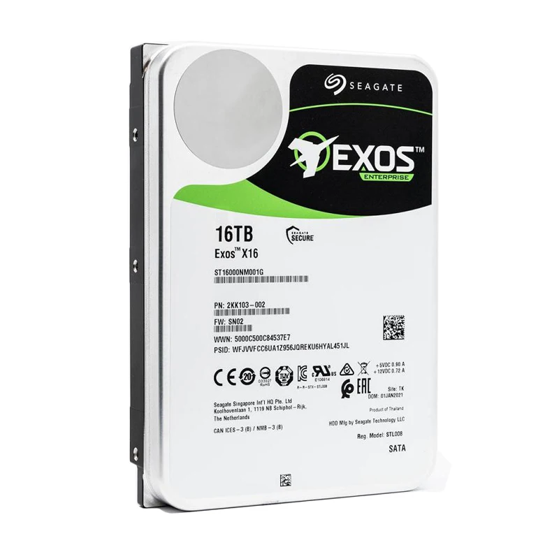 ST14000NM001G Voor Seagate 16Tb HDD, Exos X16, 7200 Rpm, 512e, 4Kn Sata, 6 Gb/s, 256Mb ĳ, 3.5 ġ  ϵ 