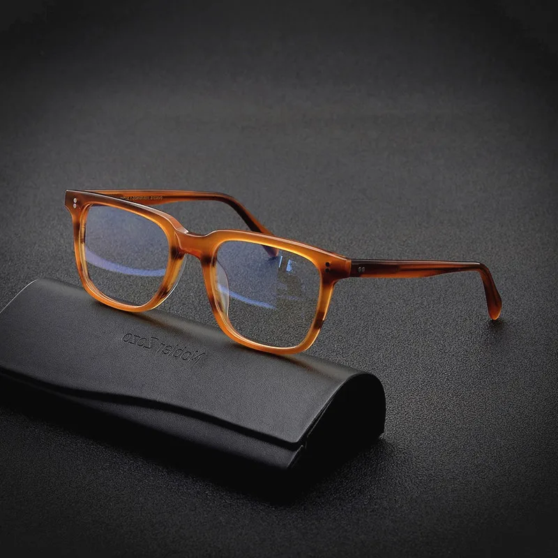

Acetate optical glasses frame for men and women retro square myopia glasses Japanese handmade frames make prescription glasses