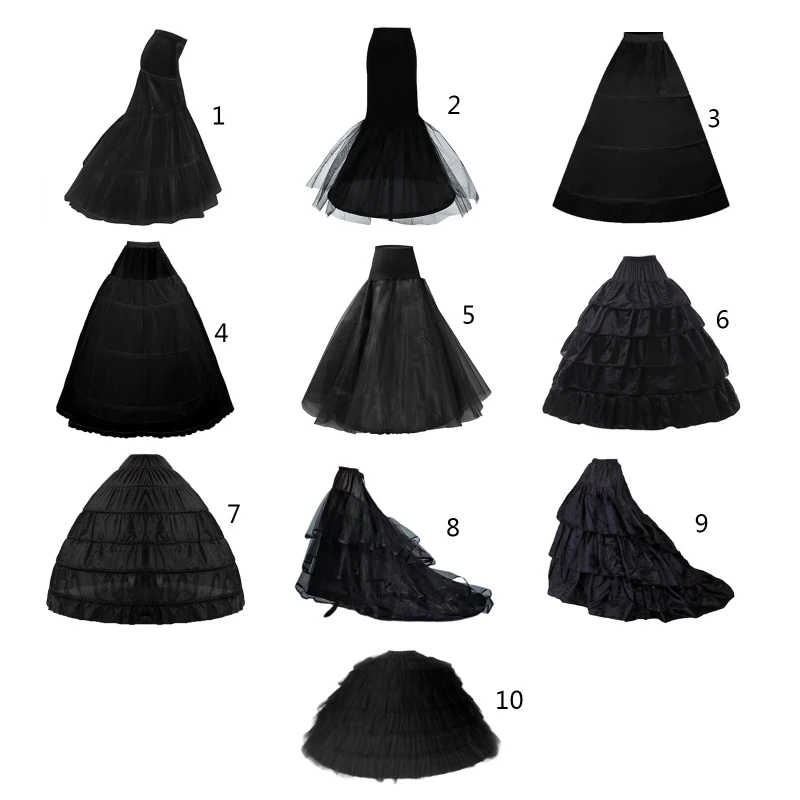 WomenBlackBouffantHalfSlipPetticoatFloorlengthforWomenHalf