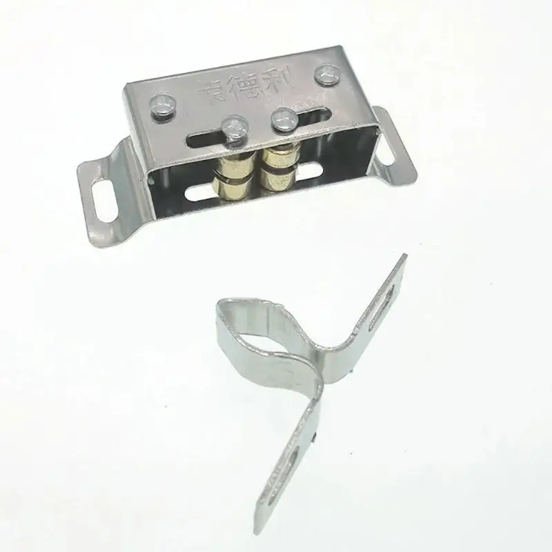 Magnetic Cabinet Catches Double Roller Catch Stainless Steel Heavy Duty Latch For Cabinet Closet Doors Hole Pitch 42mm magnetic cabinet latches
