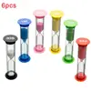 6Pcs Kid 1/2/3/5/10 Minutea Children Hourglass Kids Shower Tooth Brushing Timer Sandglass Game Sand Clock Timers Sand Timer 3