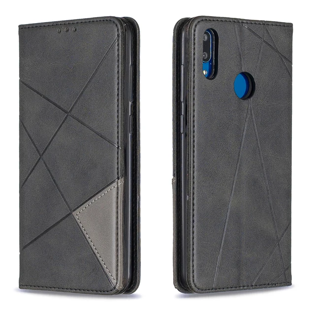 Wallet With Flip Leather Phone Case For HUAWEI Honor 20S 10i 10 9X 9A 9S 8A 8S 7A 7C NOVA 4E 5i Y5 Y6 Y7 Y7A Y9 PRO LITE Cover black