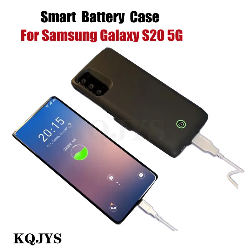 

Ультратонкий чехол KQJYS для внешнего аккумулятора Samsung Galaxy S20 5G, чехол для аккумулятора, портативная умная Крышка для зарядки