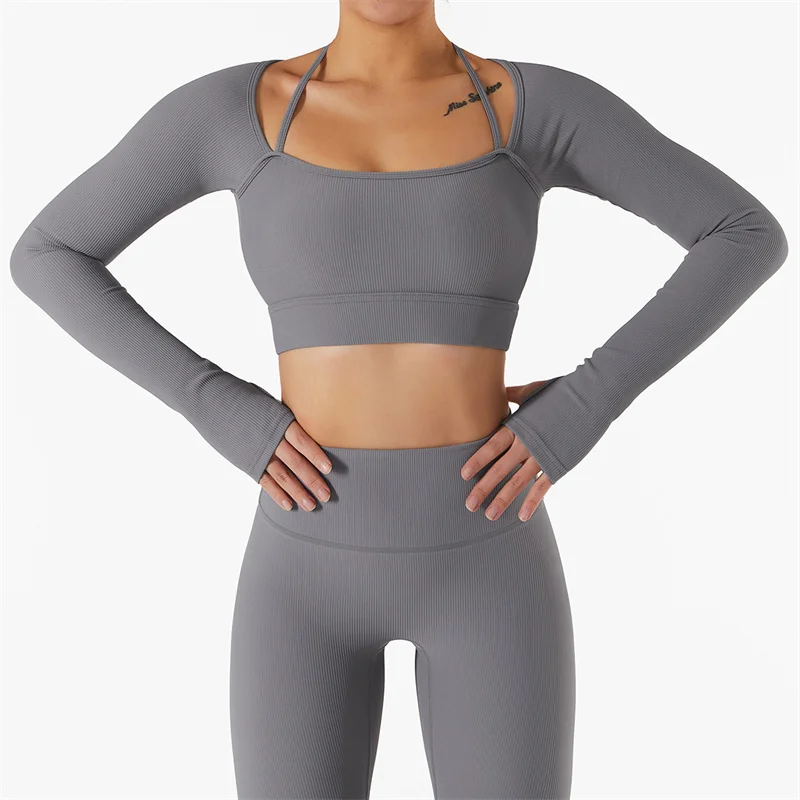 Summer Seamless Yoga Set Women Sports Suits Quick Drying Slim Fit Workout Bra Cropped Sports High Waist  Legging Fitness Wear