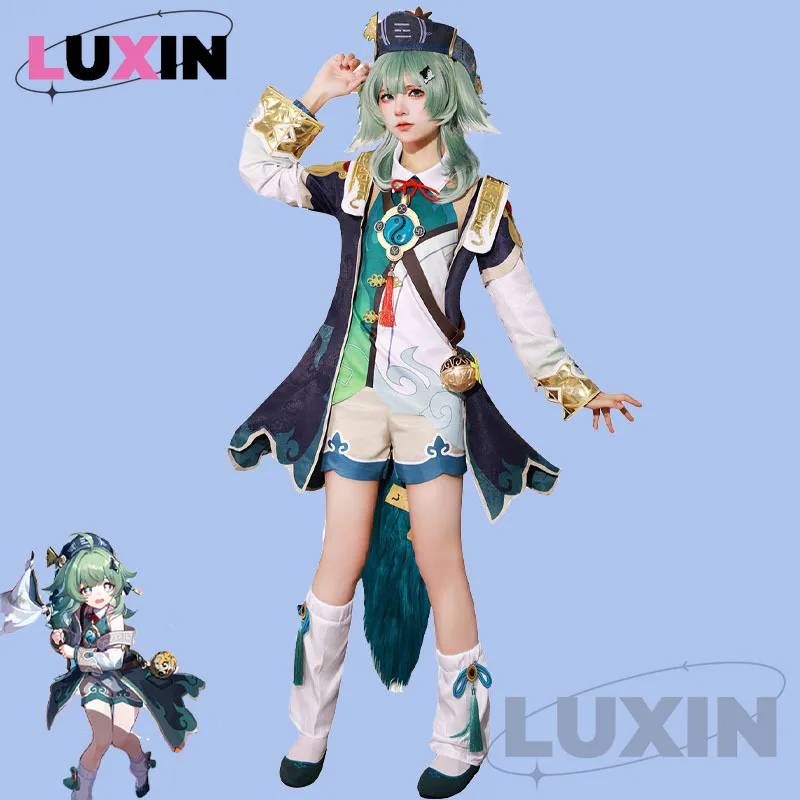 

Huohuo Cosplay Game Honkai: Star Rail Cosplay Costume Wig Shoes Dress UoHuo Tail Full Set Halloween Carnival Costume for Women