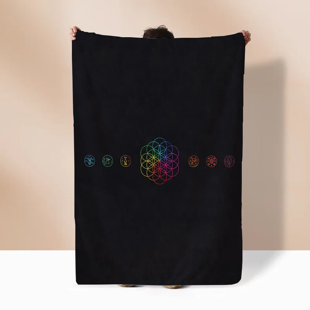 Coldplay 소파 던지기 담요, 럭셔리 던지기 담요, 킹 사이즈 푹신한 격자 무늬 극세사 침구, 비치 타올, 홈 인테리어 무릎