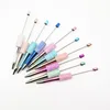 20pcs DIY Starry Sky Sugar Diamond Beaded Pen Handmade Sugar Diamond Advertising Promotion Beadable Ballpoint Pens Stationery 2