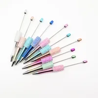 20pcs DIY Starry Sky Sugar Diamond Beaded Pen Handmade Sugar Diamond Advertising Promotion Beadable Ballpoint Pens Stationery 2