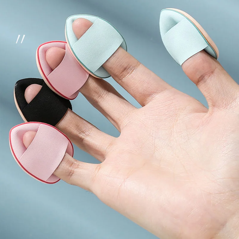 3 Pcs Mini Size Cosmetic Puff Finger Shape Thumb Air Cushion Concealer Highlighter Blender Undereye Sponge For Makeup Tools