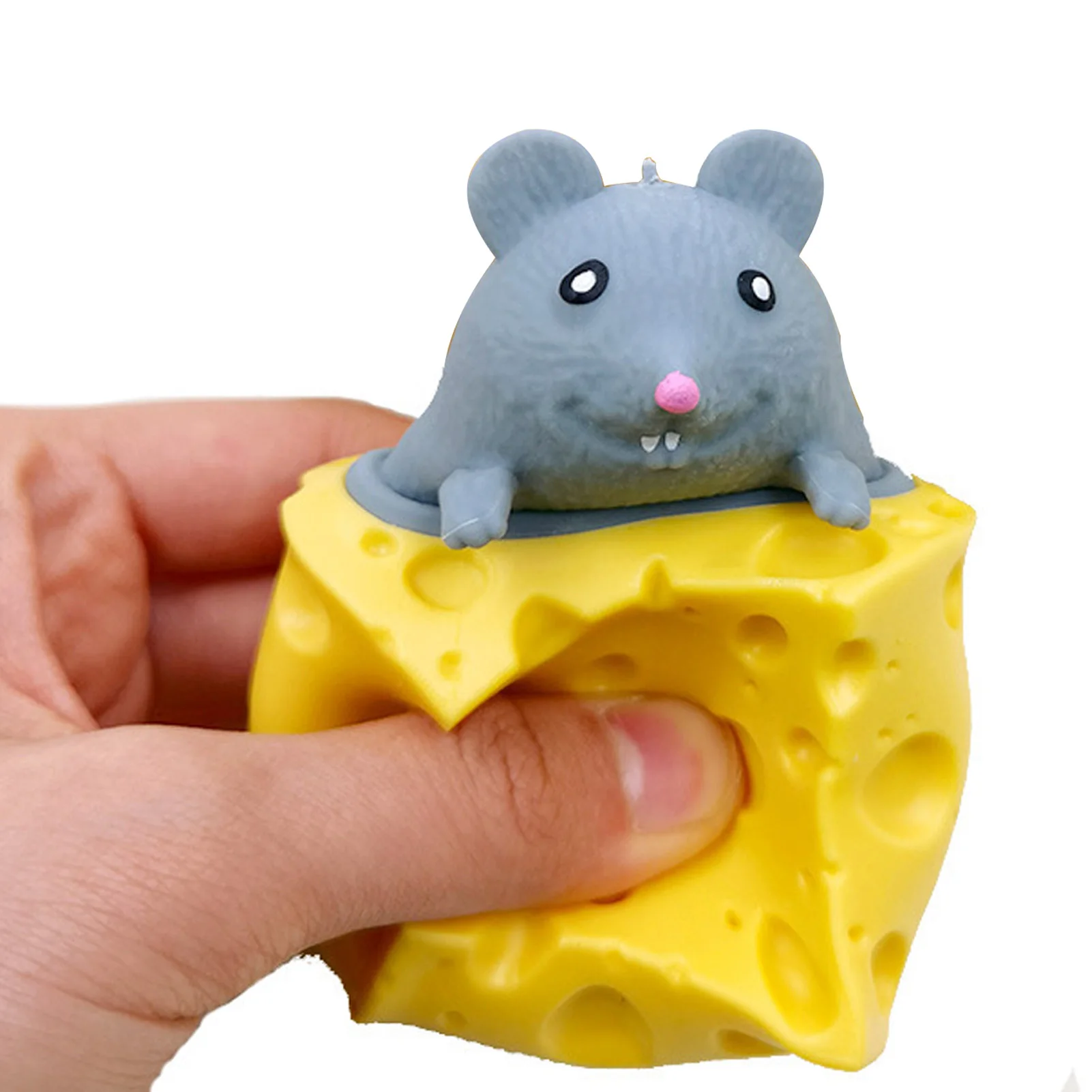 Cute Animal Mouse Squeeze Mouse Vent Mouse Cup Toy Cheese