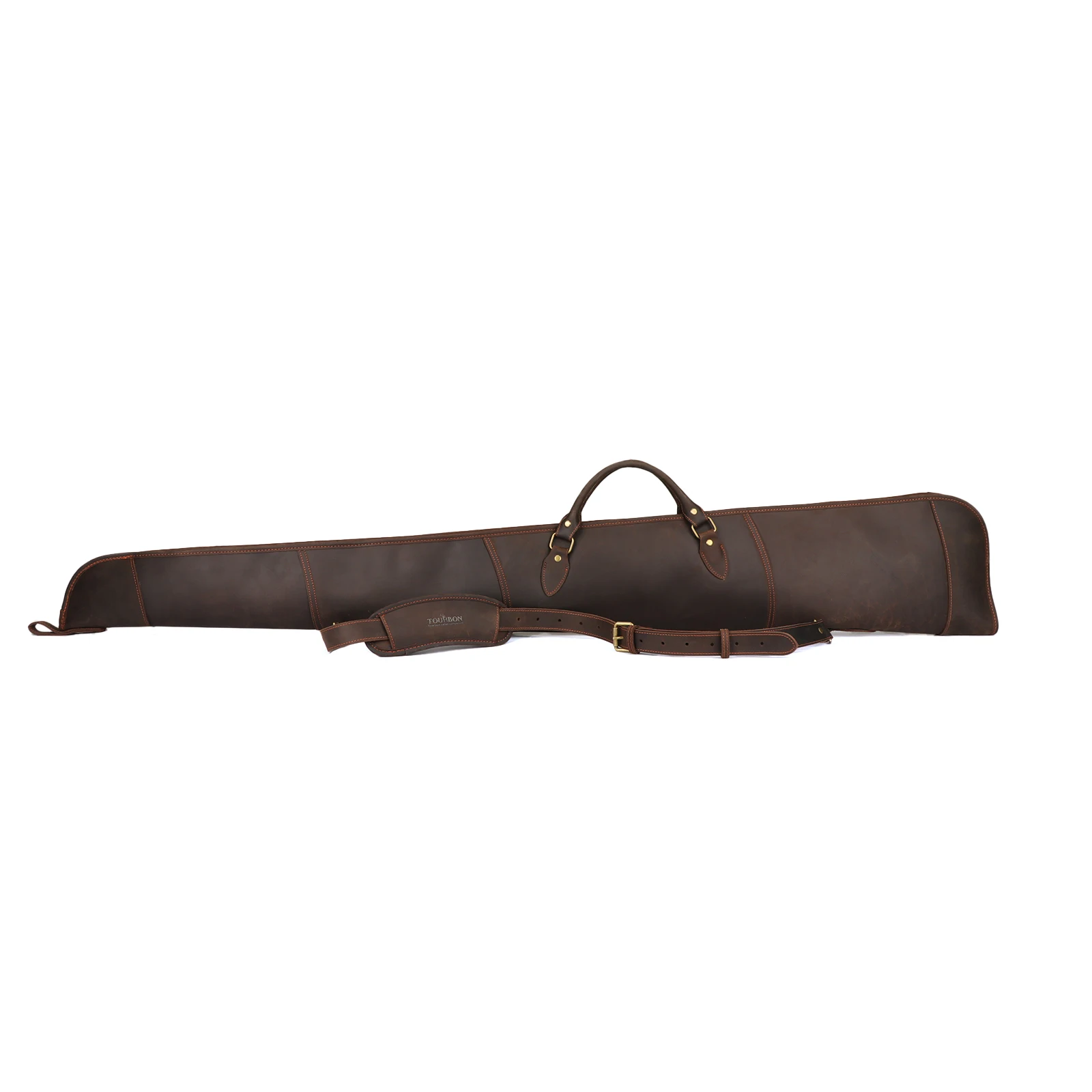 Tourbon Jagd- und Schießgewehrtasche aus Leder, Schützende Gewehrtasche mit Weicher Polsterung und Verstellbarem Schultergurt, Braun – Detail 29
