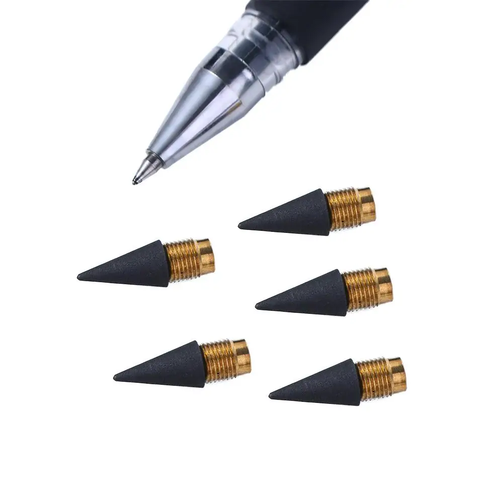 

5Pcs Replaceable Eternal Pencil Nib Pencil Tip Head for Unlimited Writing Eternal Pen No Ink Pen