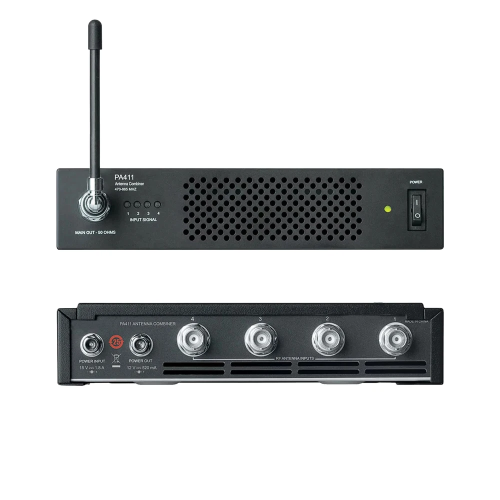 PA411 전문가용 인이어 모니터 UHF 안테나 결합기 PA805 패시브 안테나 분배 시스템 IEM 신호 증폭기