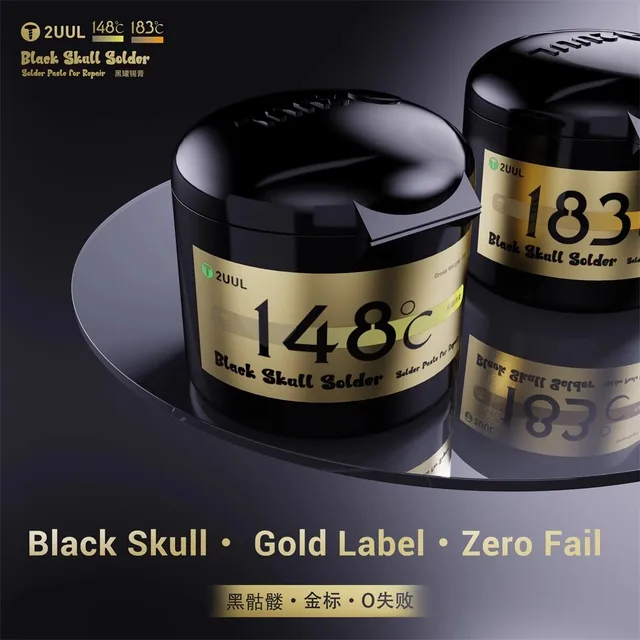 قصدير سائل 2UUL Black Skull (إصدار الجمجمة) – متوفر بدرجة انصهار 183°C و 148°C 2