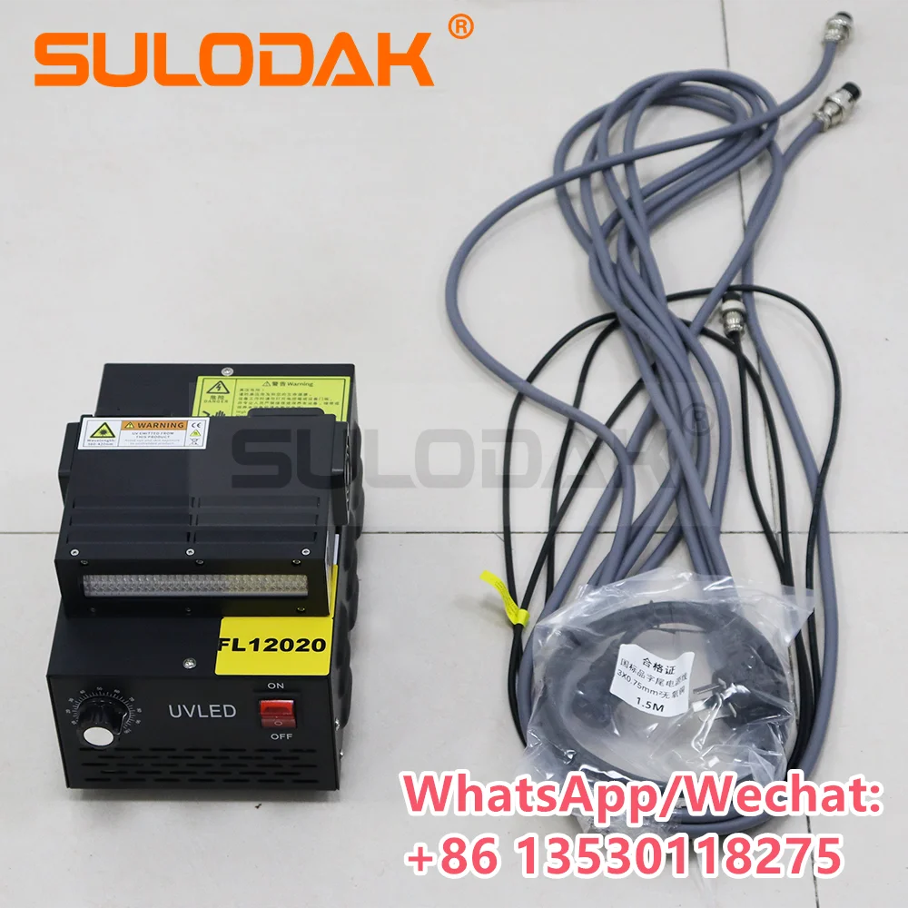 2pcs Air cooling UV LED Lamp Luminous Area 120*20mm UV lamp curing 395nm ink for Flatbed printing Ricoh Gen5 Gen6 I3200 TX800
