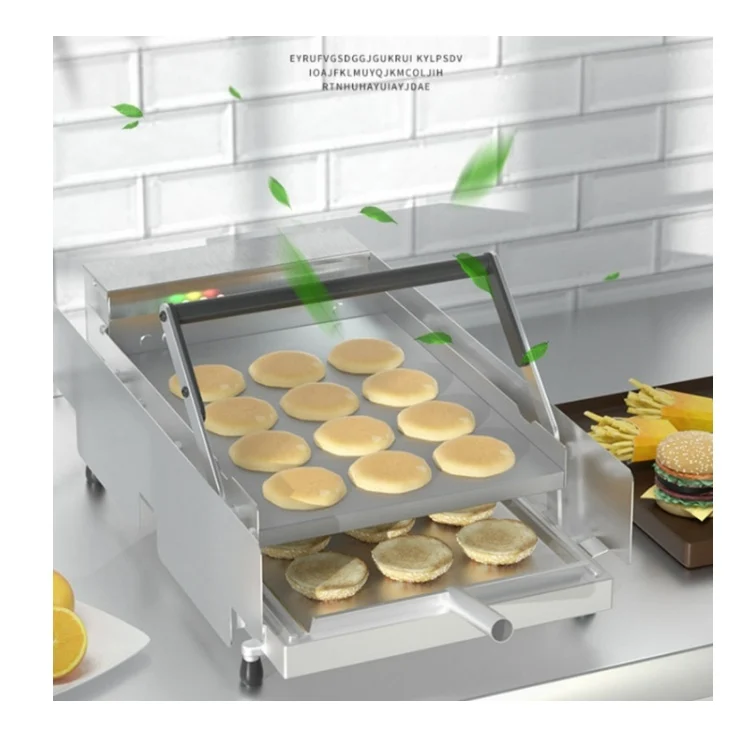 Table Top Bun Toaster Restaurant Equipment Hamburger Grill Machine