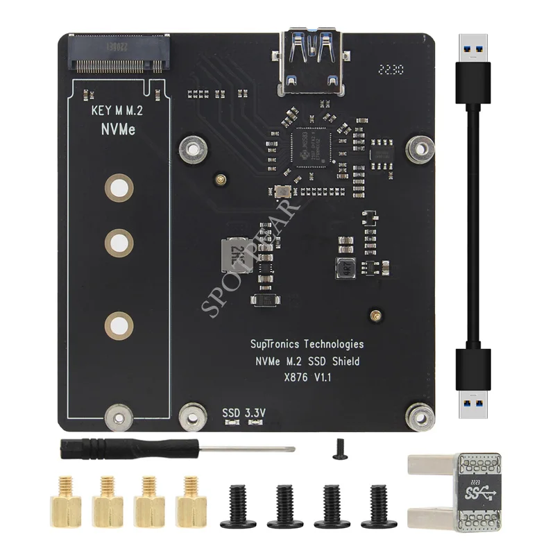 GeeekPi M.2 NVME SSD Storage Expansion Board for Raspberry Pi 4, Only  Support M.2 NVME SSD (Pi Board or M.2 NVME SSD NOT Included)