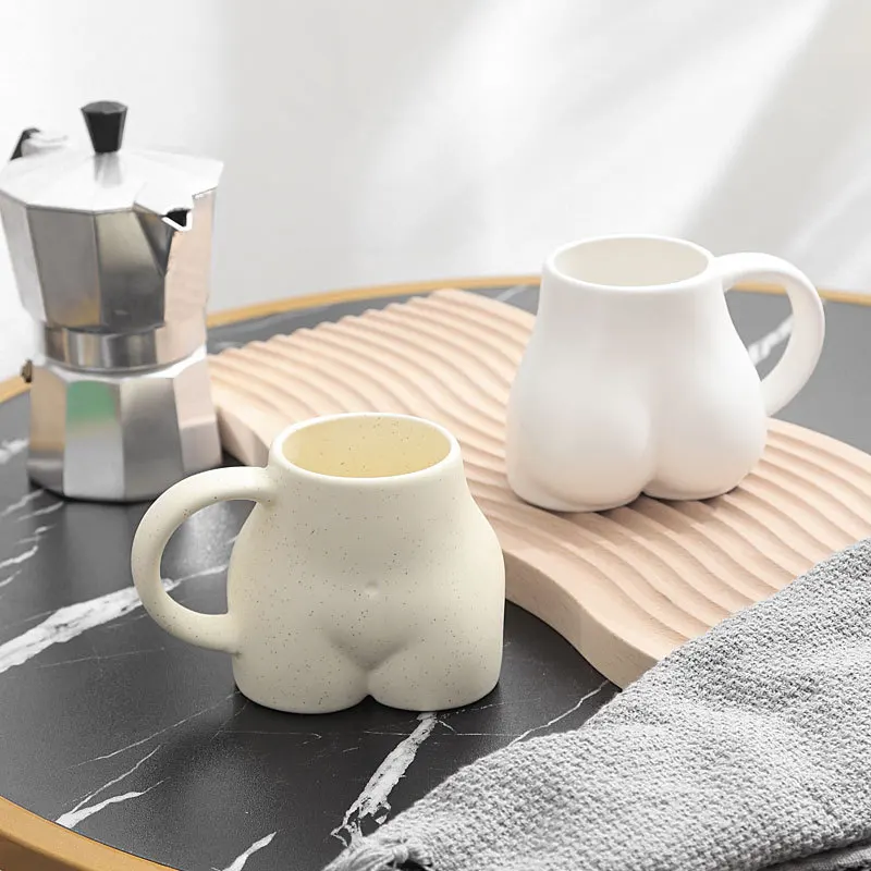 Tasse à café et lait personnalisée en forme de fesses, nouveau décor  nordique - AliExpress