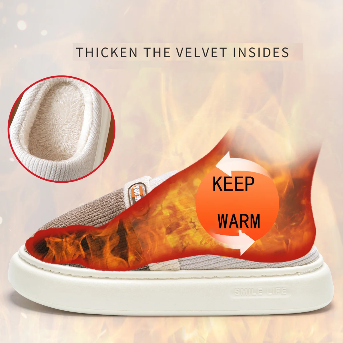 Women's Indoor Cotton Slippers Image 4