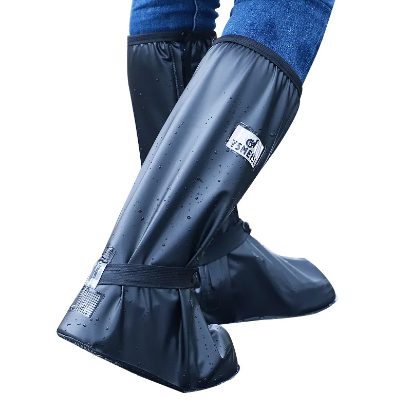Thicken High Tube Outdoor Camping Waterproof Shoes Reusable Motorcycle Cycling Bike Rain Boot Shoes Covers Rainproof Shoes Cover