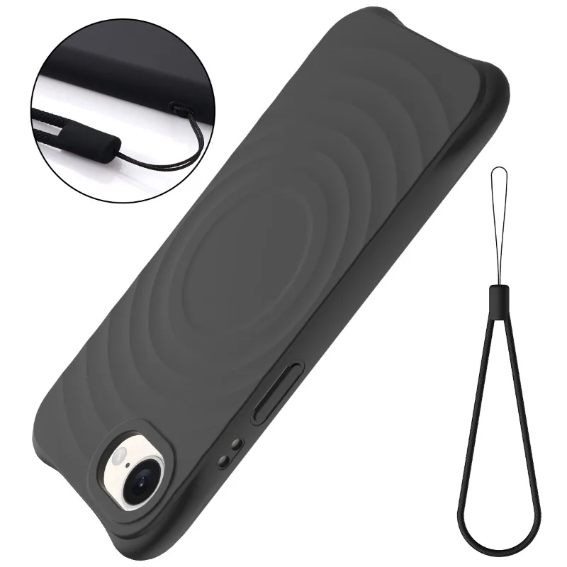 Microfiber Ripple Liquid Silicone Magnetic Case with Matte Finish