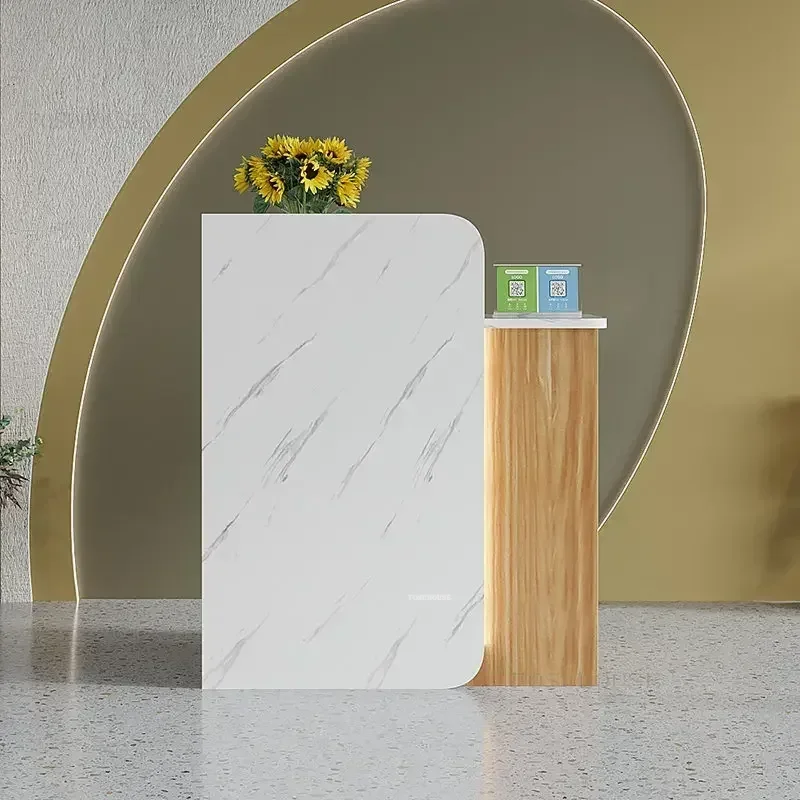 Minimalist Front Desk Reception Desk Nordic Cash Register Coffee Shop Bar Table Clothing Store Restaurant Counter