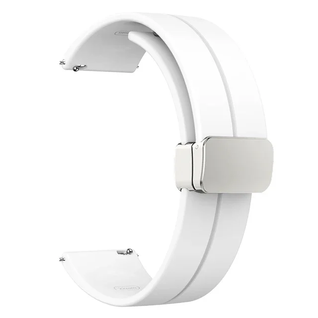 22mm Sports Silicone Magnetic Buckle Watchband Strap
