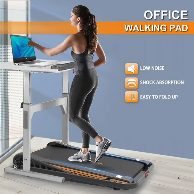 2 in 1 Foldable Walking Pad Under Desk Incline Mini Treadmill Running Machine Home Treadmill
