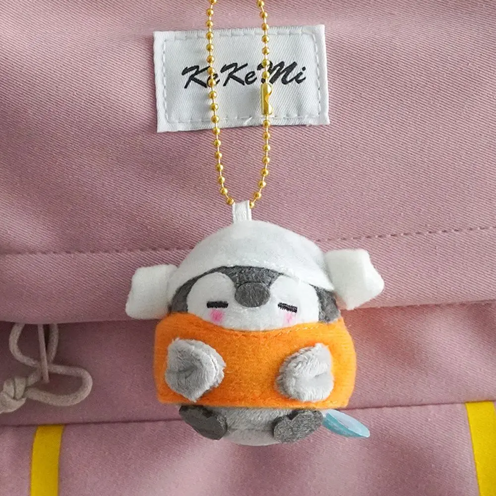 1 PC Kawaii Cross-dressing Penguin Food Series Plush Doll Key Buckle Carrot Ice Cream Drumstick Hot Dog Pendant Keychains