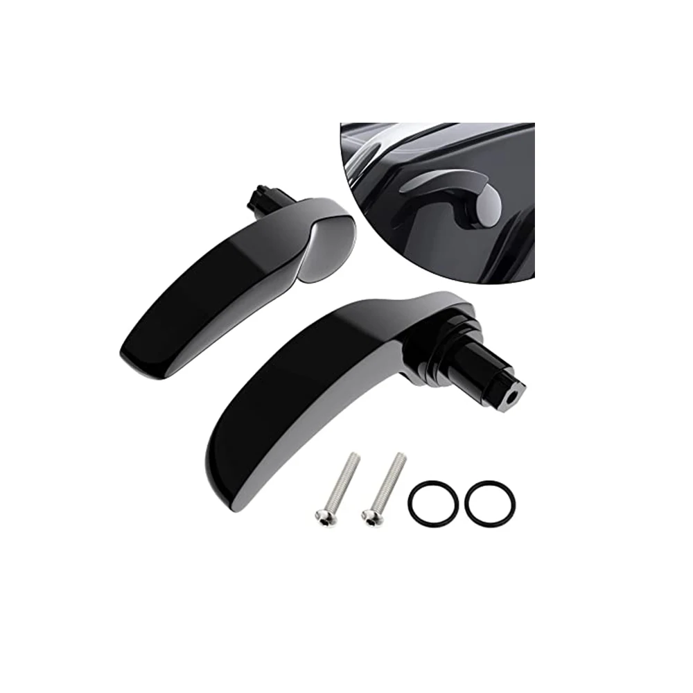 

Gloss Black Saddlebag Latch Kit Saddle Bag Lifter Compatible for Harley Davidson Touring Street Glide, Electra Glide, Road King