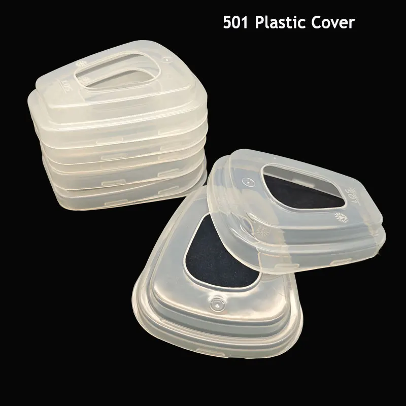 Gas mask respirator accessory gas mask filter respirator filter face respirator gas respirator half face respirator mask dust mask dustproof respirator gas mask respirator parts 501 filter adapter plastic cover for 6800 6001 7502 6200 filter holder 5N11 5P71 anti-dust retainer