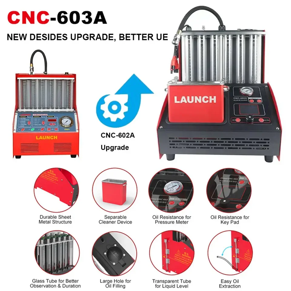 LAUNCH CNC603A Injector Cleaner And Tester 6 Cylinders Injector