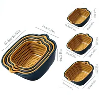 8PCS Kitchen Sink Vegetable Drainer Fruit Basket for Multifunctional Stackable Fruit Washing Basin Vegetable Drain Basket Basin 6