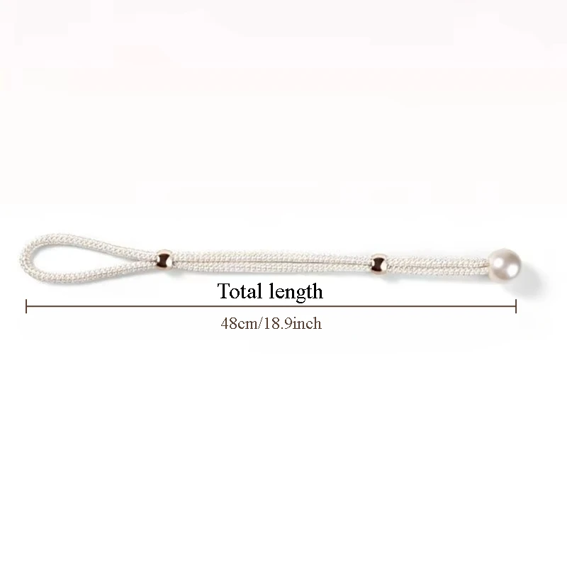 Curtain Tiebacks 2pcs Pearl Curtain Tiebacks Decorative Fixings Rope Tiebacks No Punch Adjustable Pull-outs