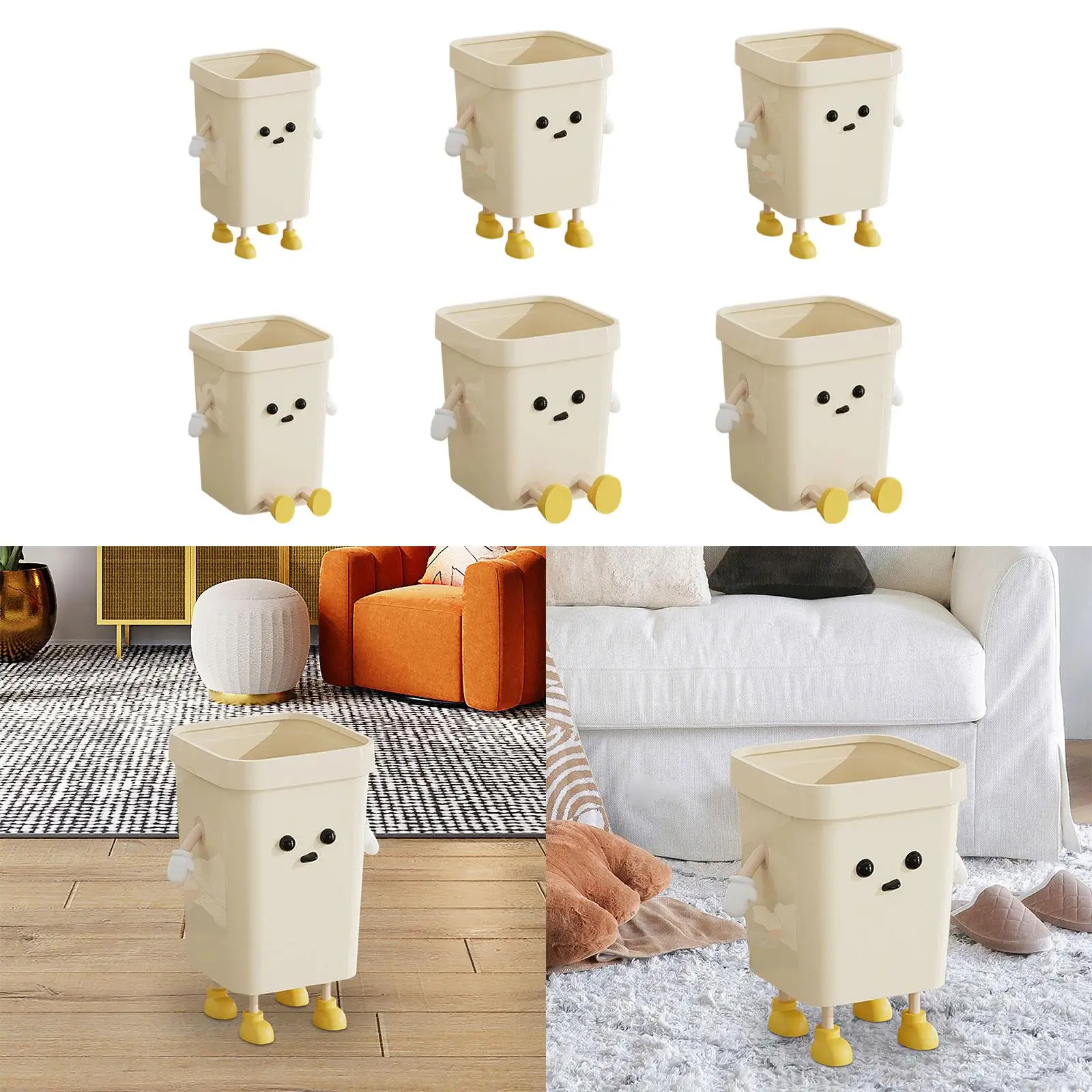 Creative Trash Can Lightweight Cartoon Sturdy Household Compost Bucket Cute Garbage Bin for Study Home Office Kitchen Bedroom Creative Trash Can Lightweight Cartoon Sturdy Household Compost Bucket Cute Garbage Bin for Study Home Office Kitchen Bedroom