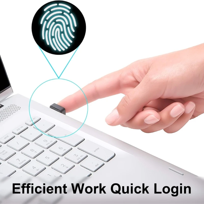 USB Fingerprint Key Reader Window Hello Fingerprint Reader for Windows10/11 Computer User Friendly Secure Logins