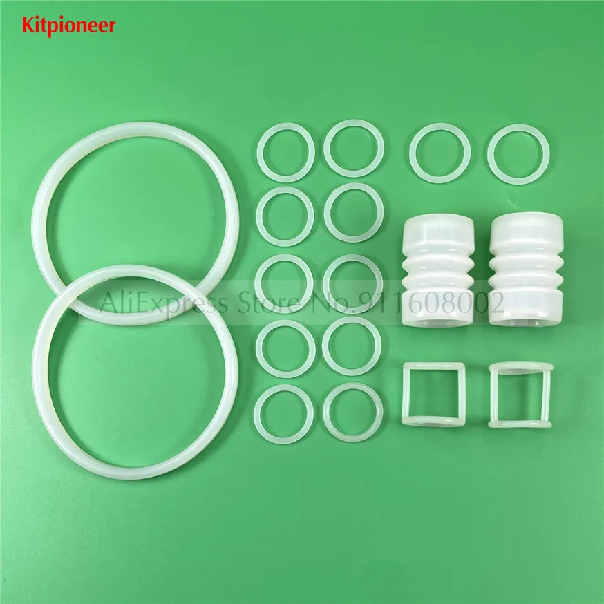Anéis de Vedação de Silicone de Grau Alimentício Ice Cream Maker Parts Pacote Misto para Bql818t Soft Serve Machines Cor Branca 18 Pcs