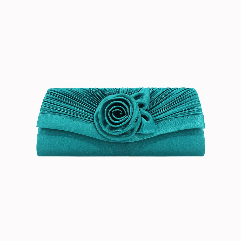 Women's Evening Bag Silk Dinner Bags Banquet Package Flower Clutch Envelope Bag Dress Party Shoulder Bag Chain Handbags Luxury - 4