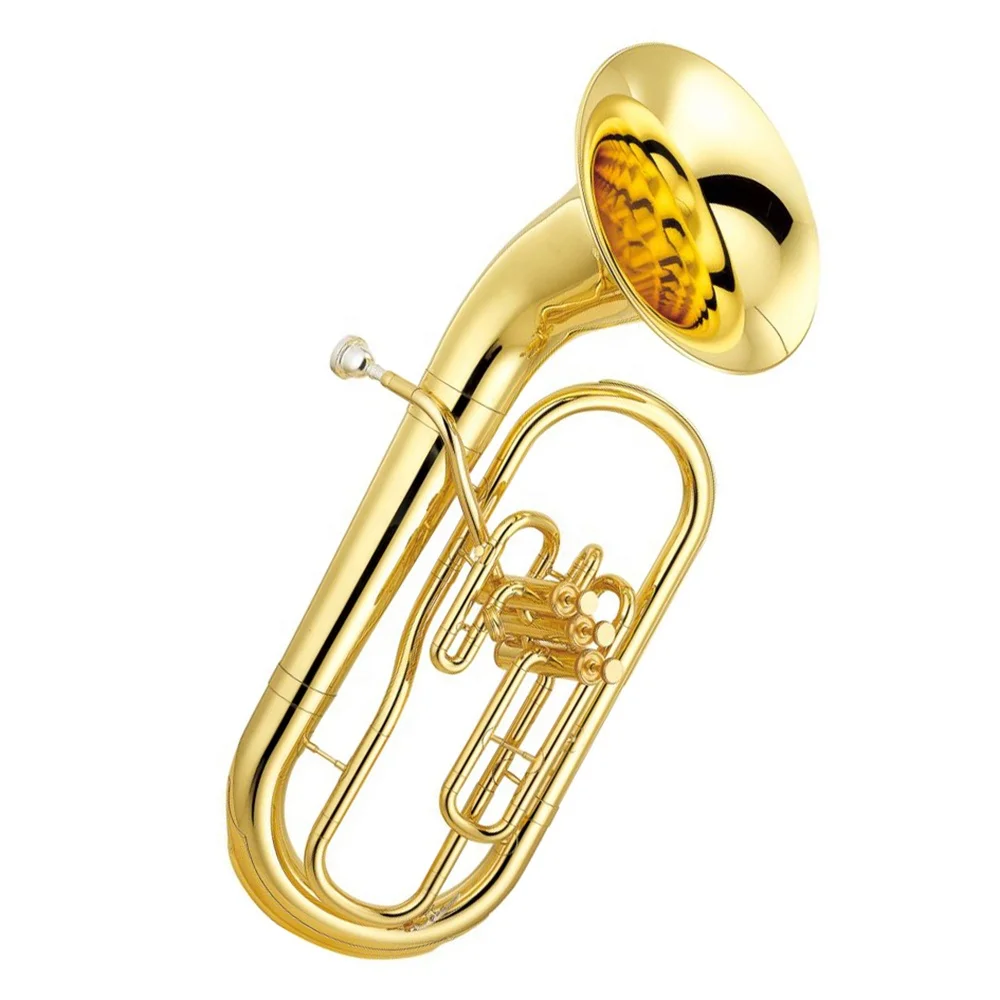 High Quality Gold Lacquer 3 Pistons Marching Instrument Euphonium JYMEP733