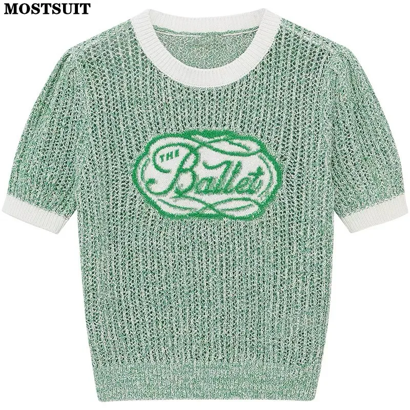 하이 웨이스트 아이스 실크 카디건 탑 v 넥 반팔 니트 티셔츠 여성 여름 자른 슬리밍 스타일 얇은 겉옷  Best5