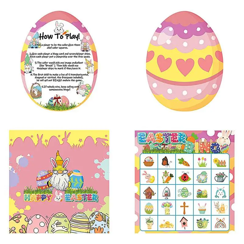 Easter Bingo Cards Family Game Set Easter Bingo Gifts Indoor Family Activities Christian Sunday Church Vacation Bible Kids